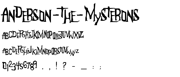 Anderson The Mysterons font