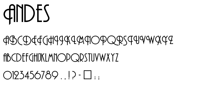 Andes font