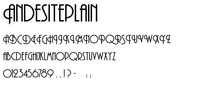 AndesitePlain font