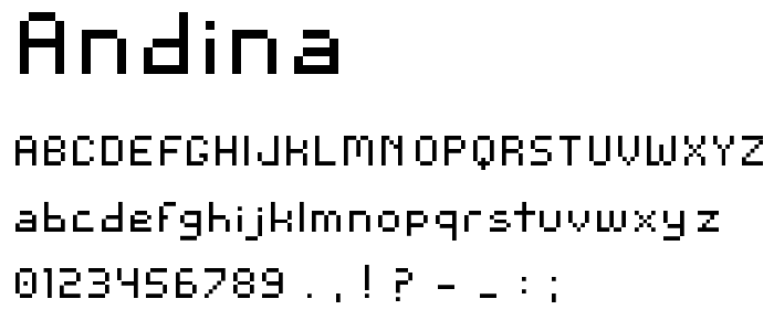 Andina font