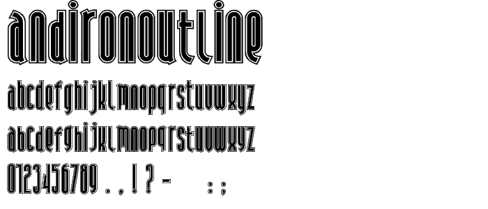 AndironOutline font