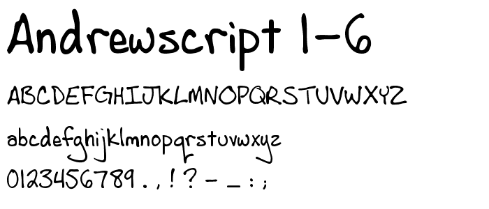 AndrewScript 1 6 font