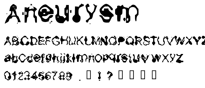 Aneurysm font