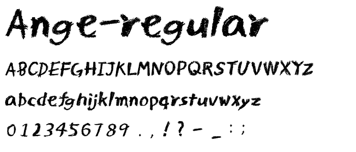 Ange Regular font
