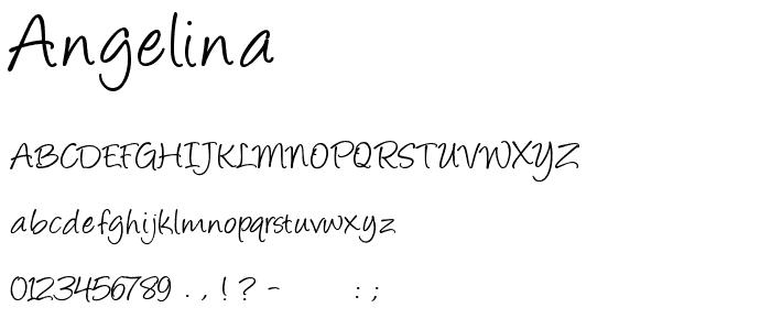 Angelina font