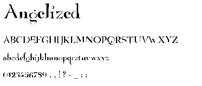 Angelized font