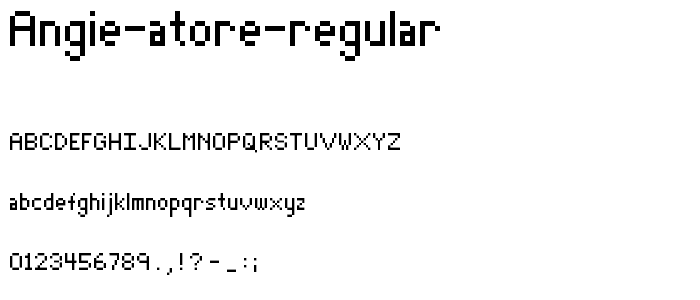 Angie Atore Regular font