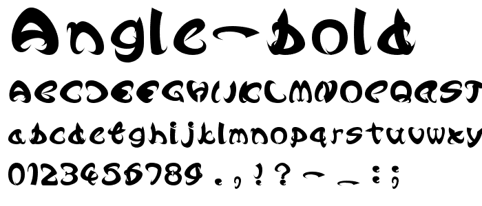 Angle Bold font