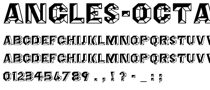 Angles Octagon font