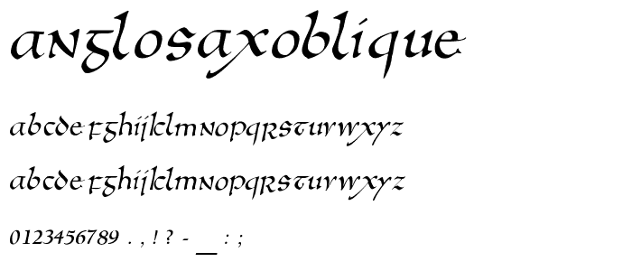 AnglosaxOblique font