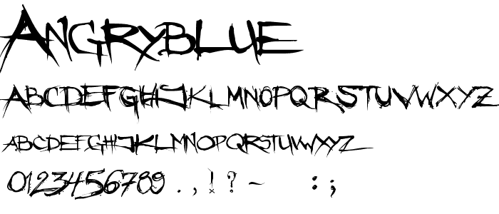 Angryblue font