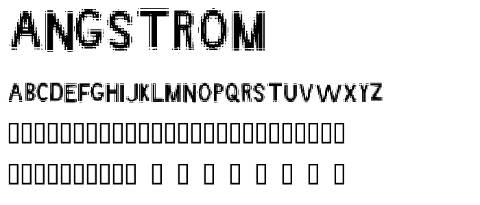 Angstrom font