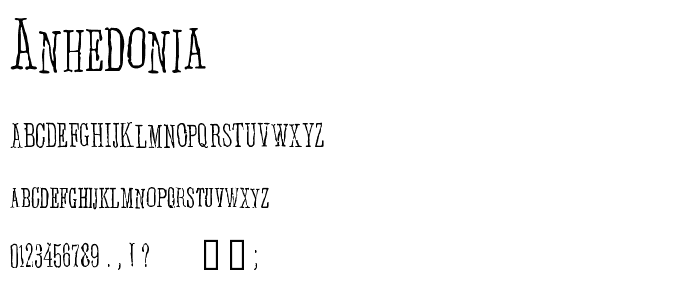 Anhedonia font