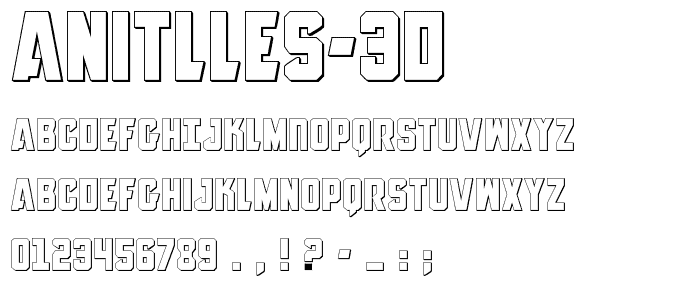 Anitlles 3D font