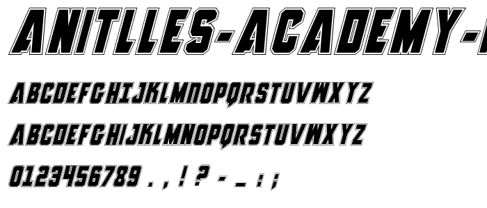 Anitlles Academy Italic font