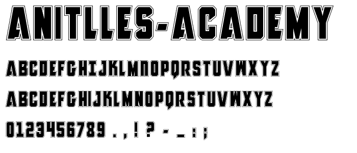 Anitlles Academy font