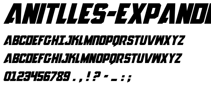 Anitlles Expanded Italic font