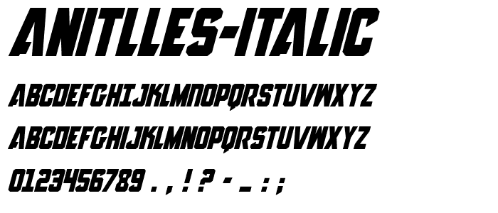 Anitlles Italic font
