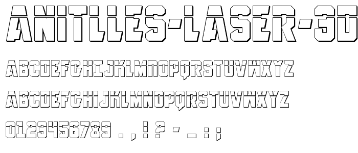 Anitlles Laser 3D font