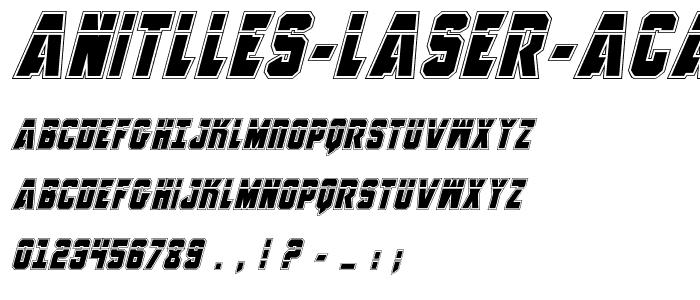 Anitlles Laser Academy Italic font