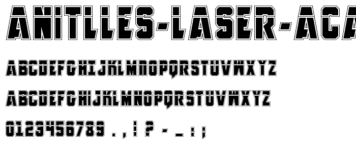 Anitlles Laser Academy font