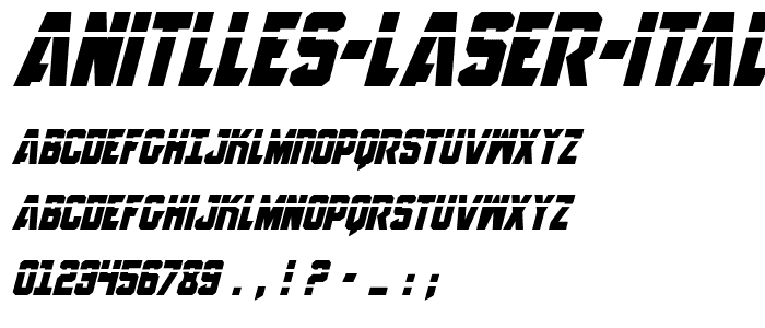 Anitlles Laser Italic font