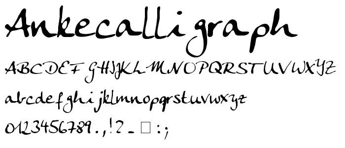 AnkeCalligraph font