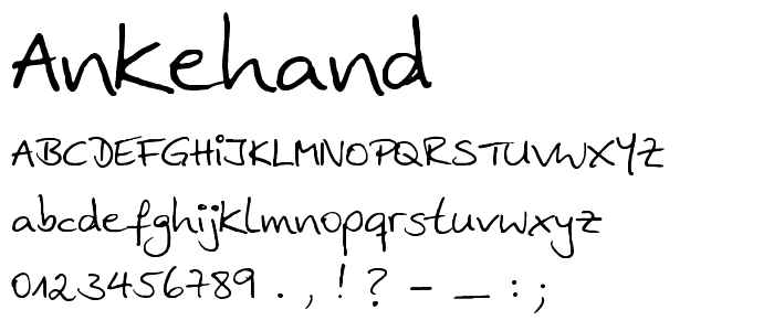 AnkeHand font