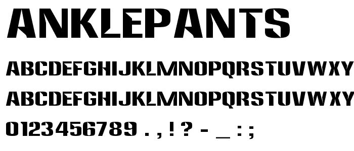 Anklepants font