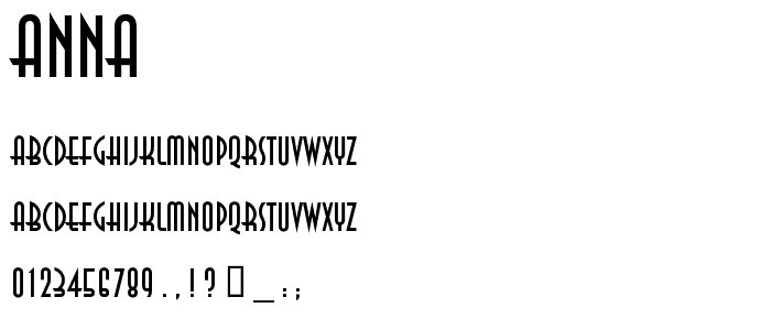 Anna font