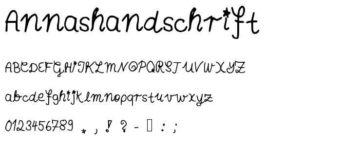 AnnasHandschrift font