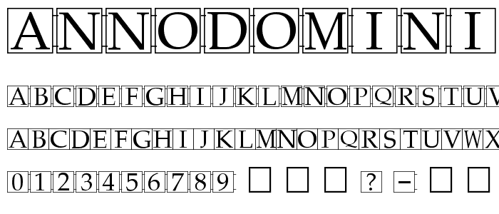 Annodomini font