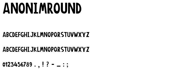 AnonimRound font