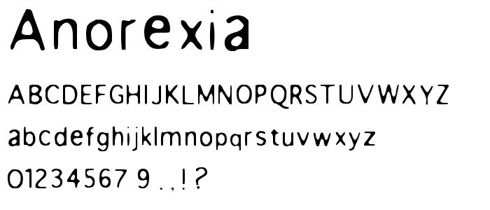 Anorexia font