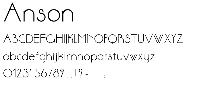 Anson font