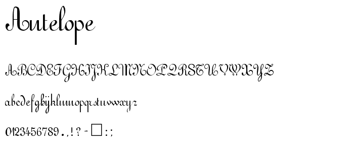 Antelope font