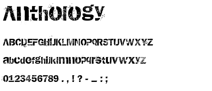 AnthologY font