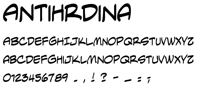 AntiHrdina font
