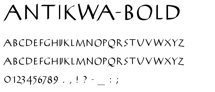 AntiKwa-Bold font