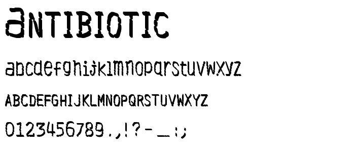 Antibiotic font