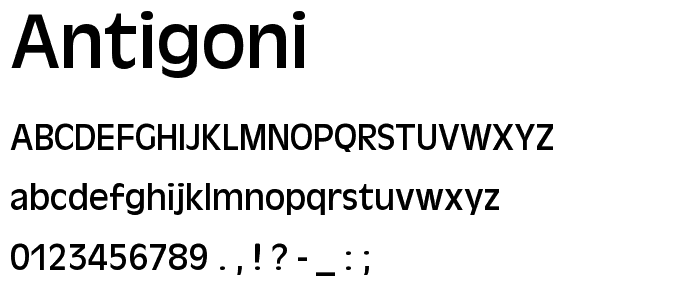 Antigoni font