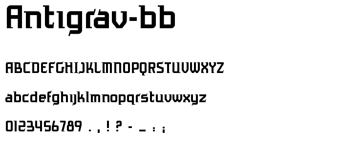 Antigrav BB font
