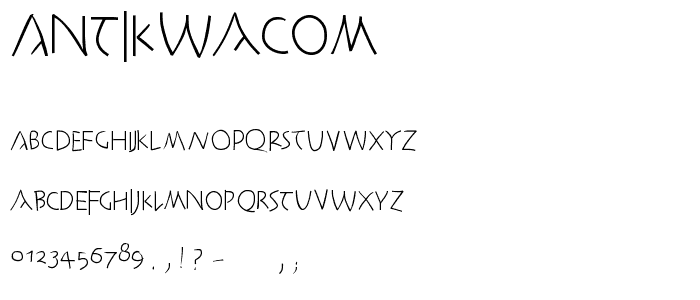 AntikWaCom font