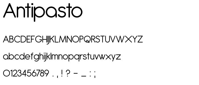 Antipasto font