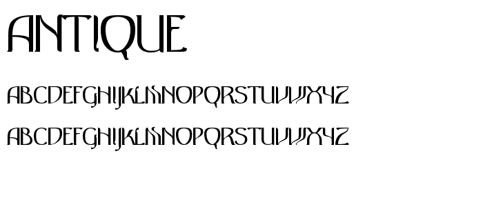 Antique font