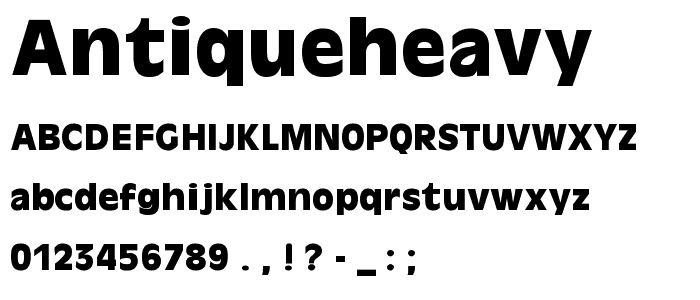 AntiqueHeavy font