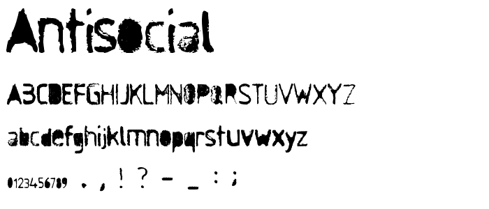 Antisocial font