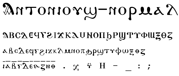 Antonious Normal font