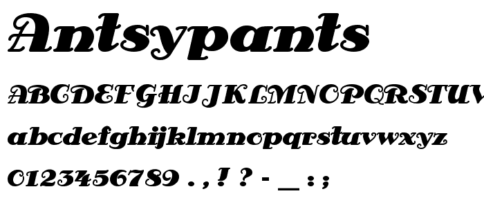 AntsyPants font