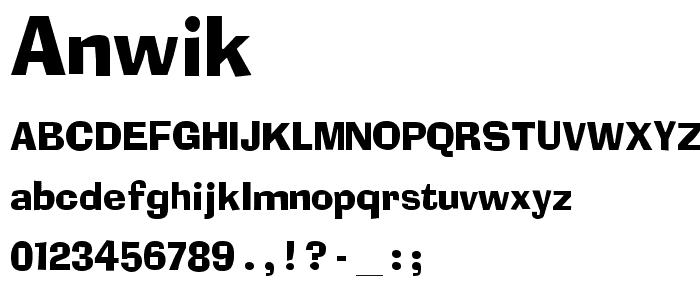 Anwik font